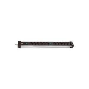 Brennenstuhl Steckdosenleiste Nr. 1391000012 Premium-Alu-Line Technik Steckdosenleiste 12-fach 3m H05VV-F 3G1, 5 6-fach schaltbare Steckdosen (1391000012)