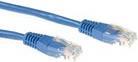 Cavo patch U/UTP CAT5E ACT Blue da 10 metri con connettori RJ45. Cat5e u/utp blu 1000 m (IB5610)