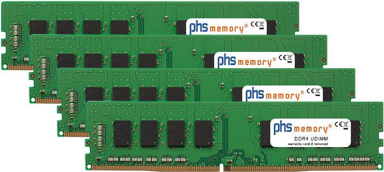PHS-memory 128GB (4x32GB) Kit RAM Speicher kompatibel mit Asus SABERTOOTH Z170 MARK 1 DDR4 UDIMM 2400MHz PC4-2400T-U (SP469226)