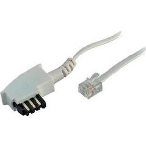 Anschlußkabel TAE-F - Westernstecker 6/4 weiß 3.0 m (TC 70043-W)