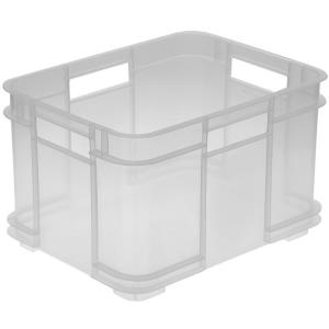 OKT Aufbewahrungsbox Euro-Box M, 16 Liter, natur-transparent, äußerst stabil, rundumlaufende Rippen 1 Stück (1546100100000)