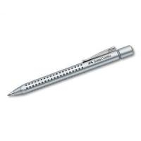 Faber-Castell Kugelschreiber GRIP - Anklippbarer versenkbarer Stift - Schwarz - Blau - Silber - Medium - Metall (144111)