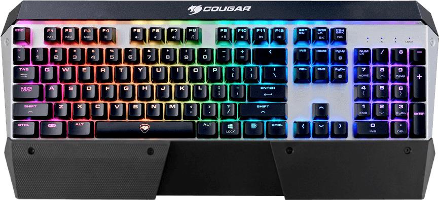 COUGAR Gaming Attack X3 RGB Tastiera USB QWERTZ Tedesco Nero - Argento (37ATRM4MB.0001)