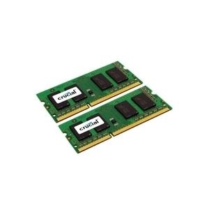 Crucial - DDR3 - 4 GB : 2 x 2 GB - SO DIMM 204-PIN - 1333 MHz / PC3-10600 - CL9 - 1.35 / 1.5 V - ungepuffert - nicht-ECC (CT2C2G3S1339MCEU)