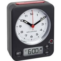 TFA Funk Wecker 60.1511.01 Schwarz Fluoreszierend Zeiger (60.1511.01)