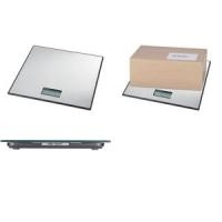 MAULglobal Paketwaage, Tragkraft: 50 kg, Farbe: schwarz Wiegefläche mit Edelstahl-Auflage, LCD-Anzeige, Ein-Tasten- (17150-90)