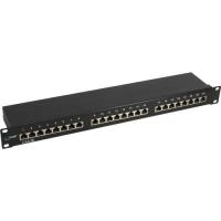 InLine - Patch Panel - RJ-45 X 24 - Schwarz, RAL 9005 - 1U (74224B)