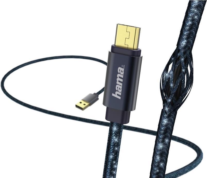 Hama 00183204 USB Kabel 1,5 m USB A Männlich Blau (00183204)