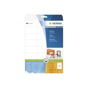 HERMA Premium - Etichette autoadesive permanenti in carta laminata opaca - bianco - 70 x 36 mm - 600 etichetta(e) (25 fogli x 2