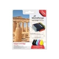MediaRange - 5er-Pack - Schwarz, Gelb, Cyan, Magenta - Tintenpatrone (entspricht: Canon CLI-551, Canon PGI-550) - für Canon PIXMA iP8750, iX6850, MG5550, MG5650, MG6450, MG6650, MG7150, MG7550, MX725, MX925 (MRCP550C551)