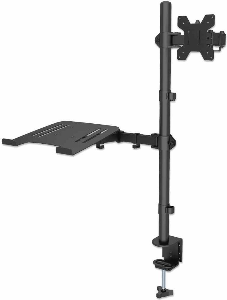 Manhattan 462136 supporto da tavolo per Tv a schermo piatto 81,3 cm [32] Morsa Nero (Monitor/Laptop DeskMount,100mm)