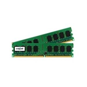 Crucial - Memory - 2 GB (2 x 1 GB) - DIMM 240-PIN - DDR2 - 667 MHz / PC2-5300 - CL5 - 1.8 V - ungepuffert - nicht-ECC (CT2KIT12864AA667)