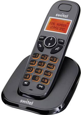 Switel Single Schnurloses Telefon analog Freisprechen Schwarz (2127085)