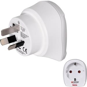 Hama 128211 Typ F (Schuko) Typ I (AU) Weiß Netzstecker-Adapter (00128211)