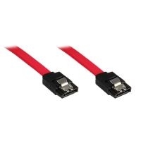 Good Connections SATA 3 GB/s Anschlusskabel mit Arretierung - Serial ATA-Kabel - Serial ATA 150/300 - 0,5 m - Rot (5045-A05)