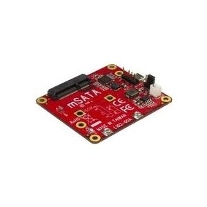 StarTech.com USB auf mSATA Konverter für Raspberry Pi und Entwicklungsboard - USB zu mini SATA Adapter für Raspberry Pi - Speicher-Controller - 1 Sender/Kanal - mSATA - 6 GBps - USB 2.0 - Rot