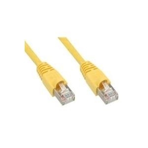 Patchkabel S-STP (PIMF), Cat 6, gelb, 0,5 m Patchkabel mit besonders schmalem Knickschutz (71500Y)