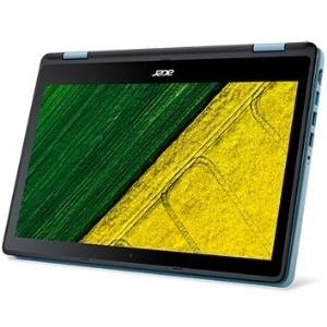 Acer Spin 1 SP113-31-C17E - Flip-Design - Celeron N3350 / 1.1 GHz - Win 10 Home 64-Bit - 2 GB RAM - 32 GB eMMC - 33.8 cm (13.3) IPS Touchscreen 1920 x 1080 (Full HD) - HD Graphics 500 - Wi-Fi, Bluetooth - Schwarz, türkis blau - kbd: Deutsch