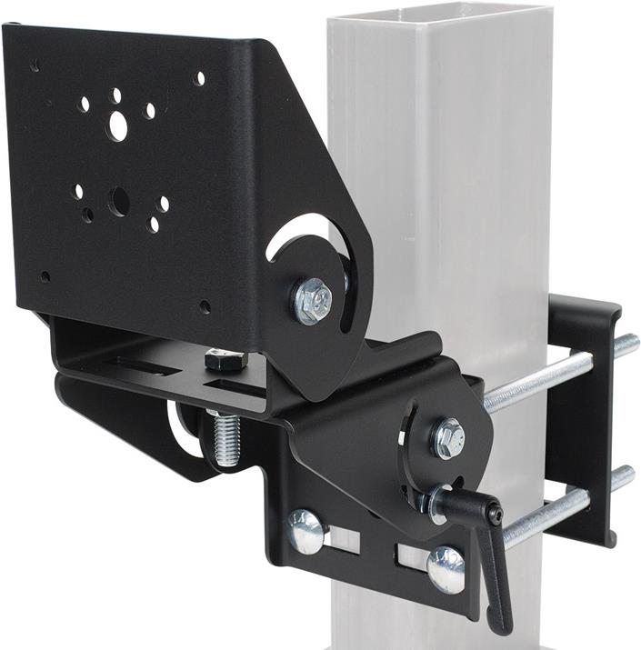 Gamber-Johnson Forklift Mount: Dual Clam Shell with Small Plate - Befestigungskit - schwerer Stahl - Schwarz - Montageschnittstelle: 75 x 75 mm