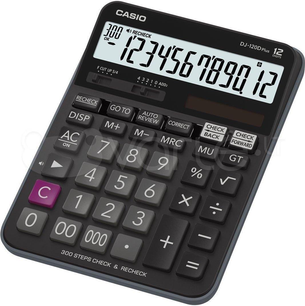 Casio DJ-120D Plus 12 Digit Desktop Calculator Black DJ-120DPLUS-W-EP