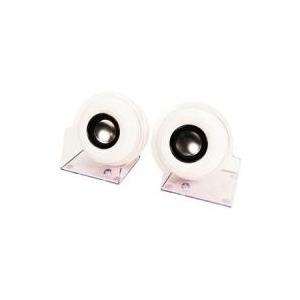 LogiLink 2.0 Lautsprecher System, 4 Watt PMPO, weiß für PC-Notebook-MP3 Player etc., Anschluss: 3,5 Klinken- (SP0007)