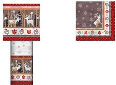 PAPSTAR Weihnachts-Motivservietten Silent Forest 400 x 400 mm, bedruckt, 1/4 Falz, 3-lagig - 1 Stück (86891)