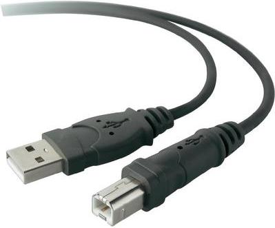 Belkin USB 2.0 A - USB 2.0 B, 4.8m cavo USB 4,8 m USB A USB B Grigio (BELKIN USB2.0 A - B CABLE 4.8M)