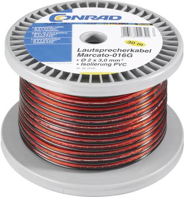 TRU COMPONENTS 1565746 Lautsprecherkabel 2 x 0.80 mm² Rot, Schwarz 100 m (1565746)