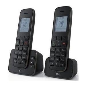 Deutsche Telekom Sinus A 207 Duo - Schnurlostelefon - Anrufbeantworter mit Rufnummernanzeige - DECTGAP - Schwarz + zusätzliches Handset (40367539)