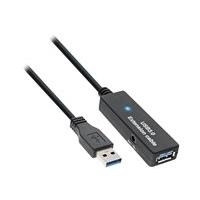 InLine - USB-Verlängerungskabel - 9-polig USB Typ A (M) - 9-polig USB Typ A (W) - 20,0m (USB / USB2.0 / USB3.0) - aktives Kabel (Signalregenerierung) - Schwarz (35657)
