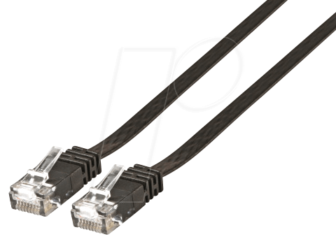 Hersteller: EFB-Elektronik RJ45 Flachkabel U/UTP, Cat.6 2,0m schwarz (MK6003.2B)
