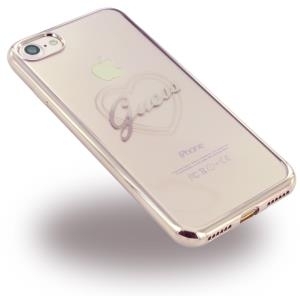 Guess - Heart GUHCP7TRHRG - TPU Cover / Silikon Case / Schutzhülle - Apple iPhone 7 - Rose Gold (GUHCP7TRHRG)