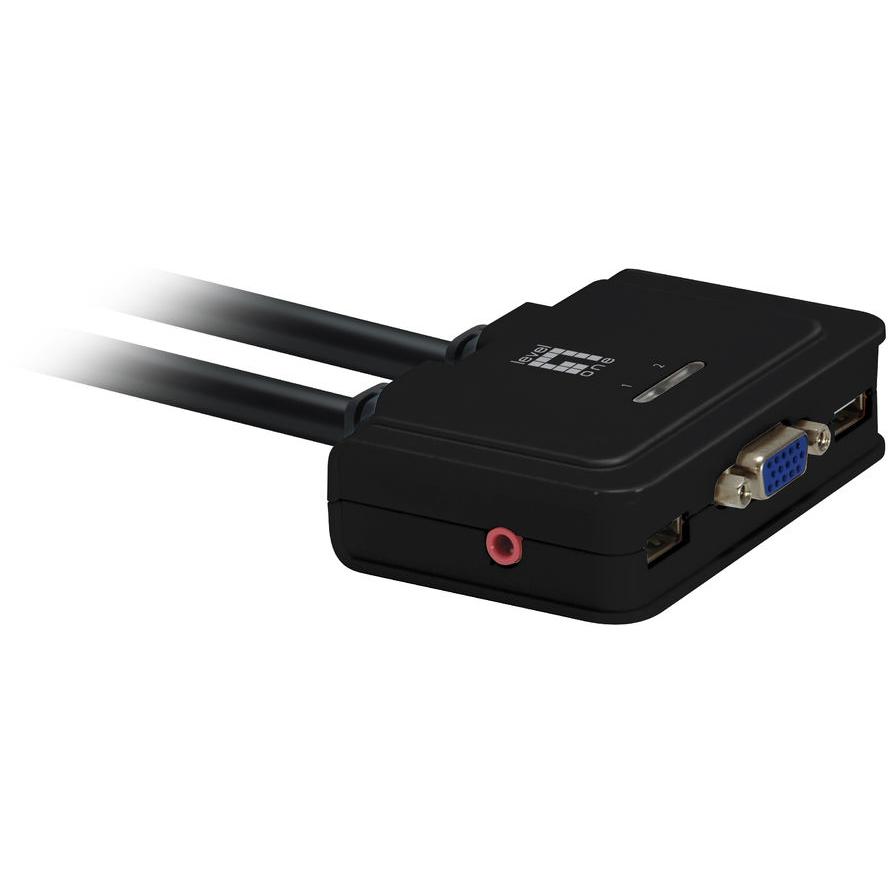 LevelOne KVM-0223 - KVM-/Audio-Switch - USB - 2 x KVM/Audio - Desktop