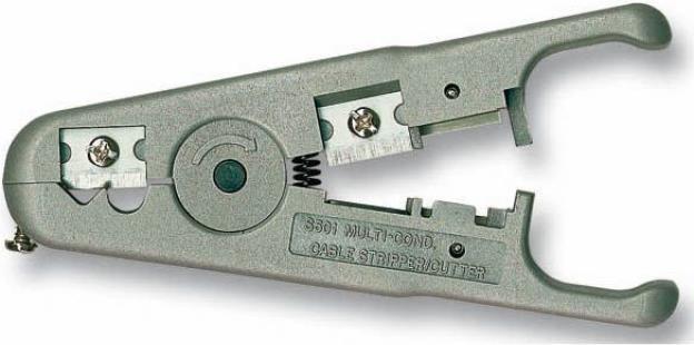 EFB-Elektronik GmbH Abmantelwerkzeug für Twisted Pair Kabel, Für alle Arten von Rundkabel wie Twisted-Pair und KoaxFür Flachkabel im Telekom- und NetzwerkbereichAnschlagschraube zum Einstellen des Kabeldurchmessers (39911.1)