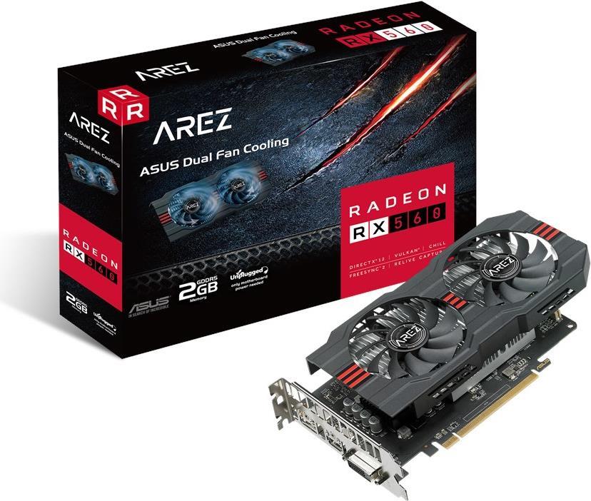 ASUS AREZ-RX560-2G-EVO - Grafikkarten - Radeon RX 560 - 2GB GDDR5 - PCIe 3.0 - DVI, HDMI, DisplayPort (90YV0AHD-M0NA00) ASUS AREZ-RX560-2G-EVO - Grafikkarten - Radeon RX 560 - 2GB GDDR5 - PCIe 3.0 - DVI, HDMI, DisplayPort (90YV0AHD-M0NA00)