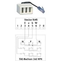 METZ CONNECT BTR - Telefonadapter - RJ-45 (M) - TAE-NFN (W) - 10 cm (130450440101-E)