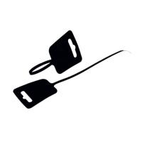Kabelbinder, Euroloch und Beschriftungsfeld, RAL 8022, VE 100 Stück, schwarz, 4,8 x 250mm, Good Connections® (KAB-250BFS)