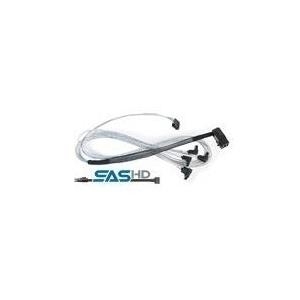 Microsemi Adaptec - Internes SAS-Kabel - mit Sidebands - SAS 6Gbit/s - 4-Lane - 36-polig 4x Mini SAS HD (SFF-8643) (M) - bis - 7-poliges SATA (W) - 80 cm - rechts abgewinkelter Anschluss (2279900-R)