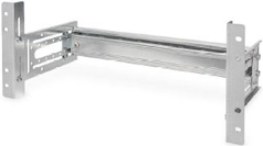 Supporto guida DIN 4U, 178x483x223 mm, galvanized incl. din rail, variable depth and height