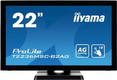 Iiyama ProLite T2236MSC-B2AG - LED-Monitor - 55 cm (21.5) (21.5 sichtbar) - Touchscreen - 1920 x 1080 Full HD (1080p) - A-MVA - 250 cd/m² - 3000:1 - 8 ms - HDMI, DVI-D, VGA - Lautsprecher - Schwarz