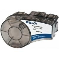 Brady 110893 Nero, Bianco Etichetta per stampante autoadesiva (Nylon Cloth tape for - BMP21-PLUS BMP21 IDPAL LABPAL - 9.53 mm X