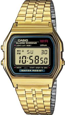 Casio A159WGEA-1EF. Typ: Armbanduhr, Gehäusematerial: Harz, Gehäusefarbe: Gold, Silber. Akku-/Batterietyp: CR2016, Batterie Lebensdauer: 7 Jahr(e). Breite: 33,2 mm, Tiefe: 8,2 mm, Höhe: 36,8 mm (A159WGEA-1EF)