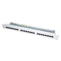 VALUE Kat. 5e 48,30cm (19)-Patchpanel, 24P, geschirmt, lichtgrau (26.99.0329)