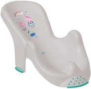 keeeper kids Anatomischer Babybadesitz leon Peppa Pig hellgrau mit Aufdruck, aus PP/TPE, mit Anti-Rutsch-Füßen - 1 Stück (1861813319400)