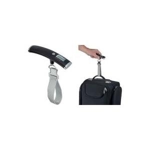 MAUL Gepäckwaage MAULtravel, Tragkraft: 40 kg, schwarz Kunststoff-Gehäuse, Batteriebetrieb, Ein-Tasten-Bedienung (16240-90)