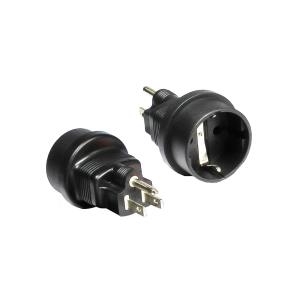 Netzkabeladapter USA, USA-Stecker auf Schuko-Buchse, schwarz, Good Connections® (1550-ADUSS)