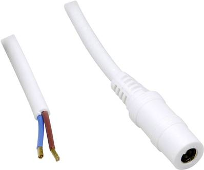 TRU COMPONENTS Niedervolt-Anschlusskabel Niedervolt-Buchse - Kabel, offenes Ende 5.50 mm 2.10 mm 1 m 1 St. (TC-2511324)