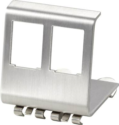 Renkforce Hutschienenadapter 2-fach Weiß/Edelstahl (RF-3561812)