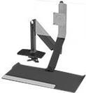 HUMANSCALE QuickStand Lite - Befestigungskit (Spannbefestigung für Tisch, einstellbare Tastatur und Monitorarm) - für Monitor / Tastatur - Aluminium - Schwarz (QSLBHC)