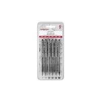 transotype Graphitstift, 6er Set sortiert aus holzfreiem, feinstem Graphit, lackbeschichteter Schaft, - 1 Stück (2007236)